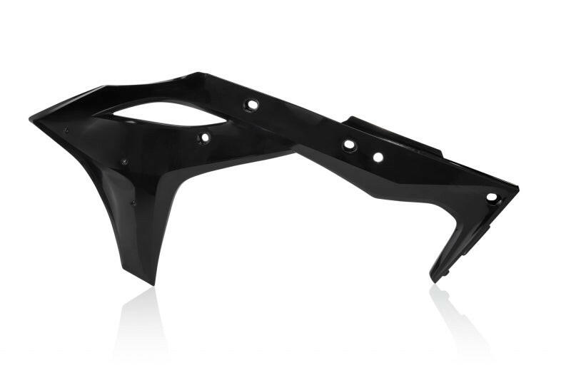 Cycra 17-20 Kawasaki KX250F Powerflow Radiator Shrouds - Black Plastics Cycra