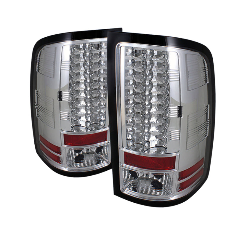 Spyder GMC Sierra 07-13 (Not fit 3500 Dually 4 Rear Wheels)LED Tail Lights Chrome ALT-YD-GS07-LED-C Tail Lights SPYDER