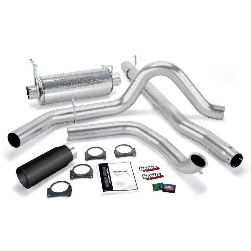 Banks Power 01-03 Ford 7.3L w/Cat Conv Git-Kit - SS Single Exhaust w/ Black Tip Performance Packages Banks Power