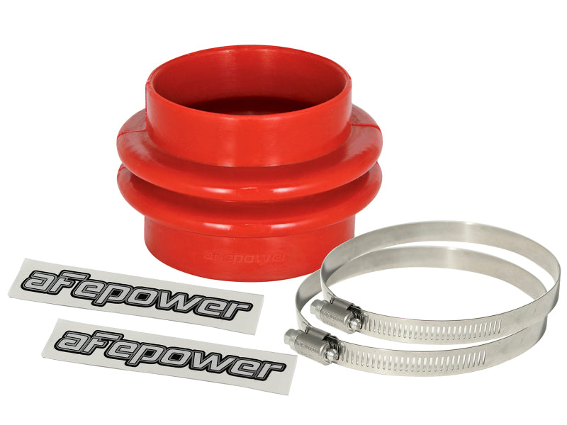aFe Magnum FORCE Intake Coupling Kit (3-1/8 IN ID to 3 IN ID x 2-3/4 IN L) Straight Coupler - Red Air Intake Components aFe