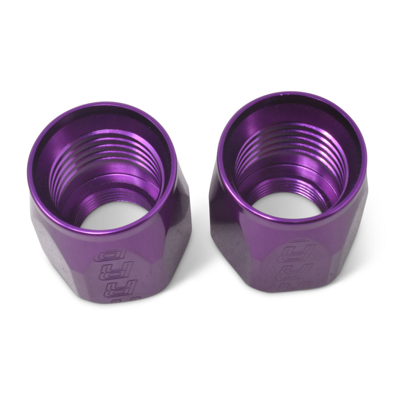 Russell Performance 2-Piece -8 AN Anodized Full Flow Swivel Hose End Sockets (Qty 2) - Purple Fittings Russell