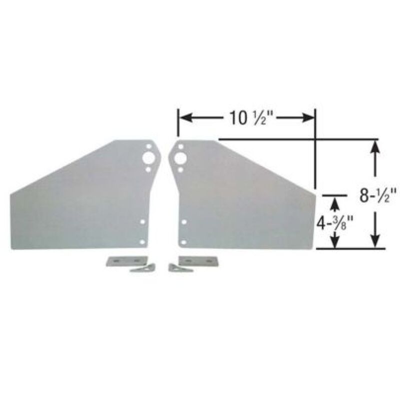 Moroso SBC & 90 Degree V6 Engines 2-Piece Front Motor Plate Block Off Plates Moroso