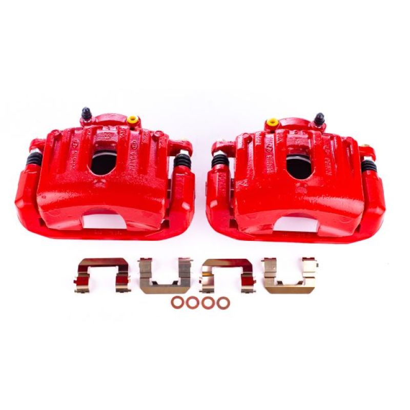 Power Stop 09-11 Hyundai Genesis Front Red Calipers w/Brackets - Pair Brake Calipers - Perf PowerStop