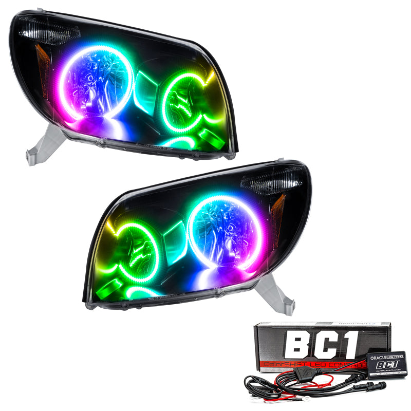 Oracle 03-05 Toyota 4-Runner SMD HL - Black - ColorSHIFT w/ BC1 Controller Headlights ORACLE Lighting