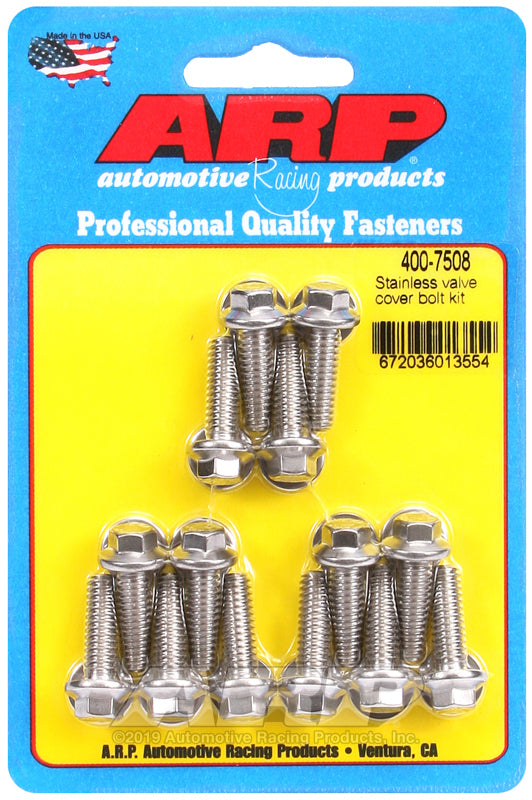 ARP Valve Cover Stainless Steel 1/4in x 20 Hex Bolt Kit (14/pkg) Hardware Kits - Other ARP