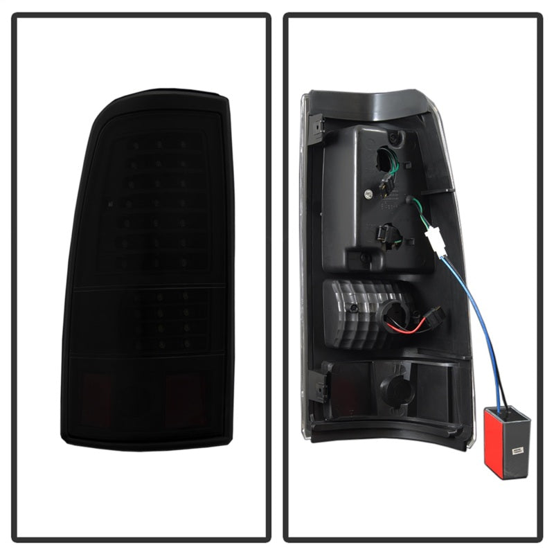 xTune 03-06 Chevrolet Silverado 1500 LED Tail Lights - Black Smoke (ALT-JH-CSIL03-LED-BSM) Tail Lights SPYDER