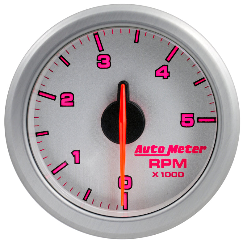 Autometer Airdrive 2-1/6in Tachometer Gauge 0-5K RPM - Silver Gauges AutoMeter