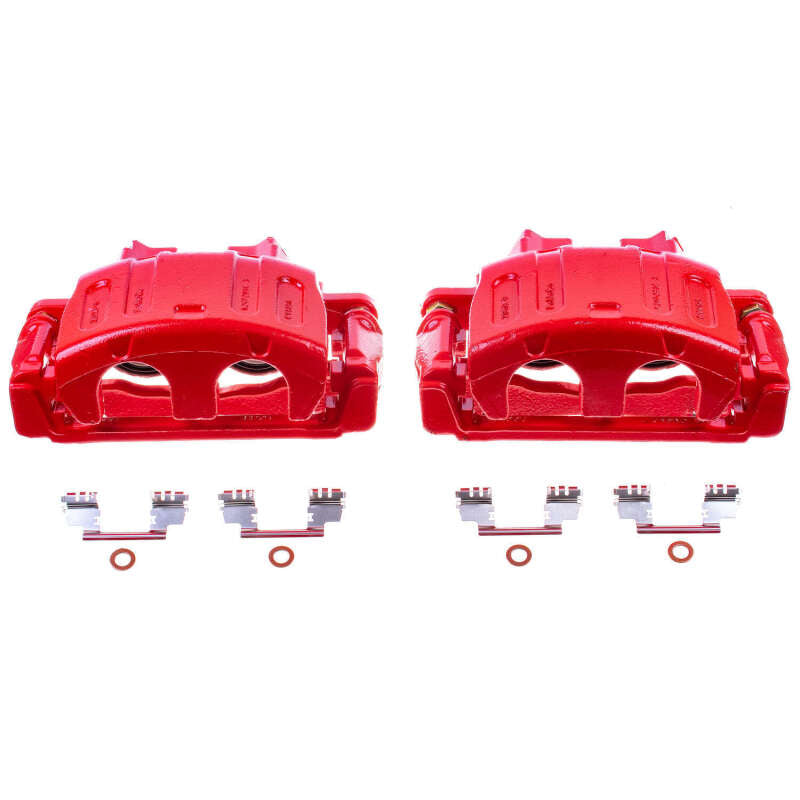 Power Stop 08-09 Ford Taurus Front Red Calipers w/Brackets - Pair Brake Calipers - Perf PowerStop