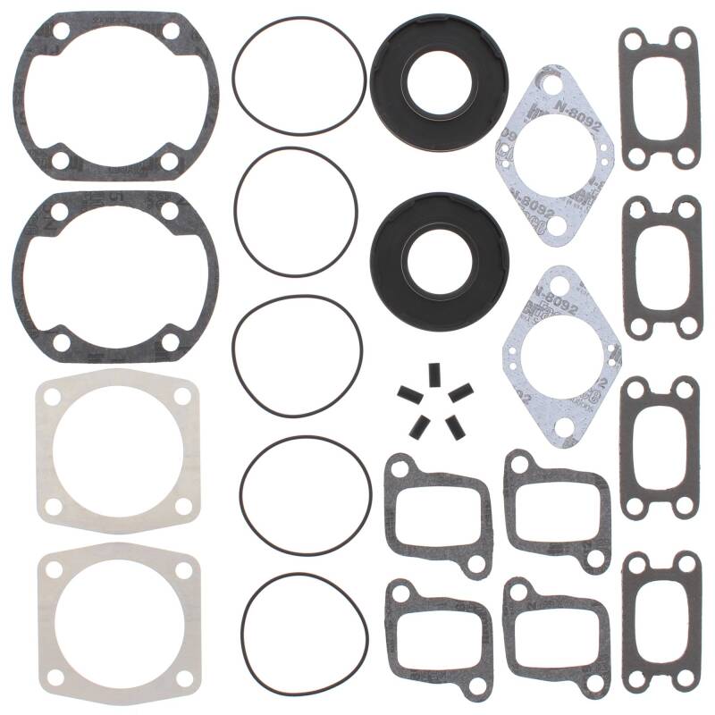 Vertex Gaskets 1991 Ski-Doo Nordic 50 Complete Gasket Kit w/ Oil Seals Engine Hardware Vertex Pistons