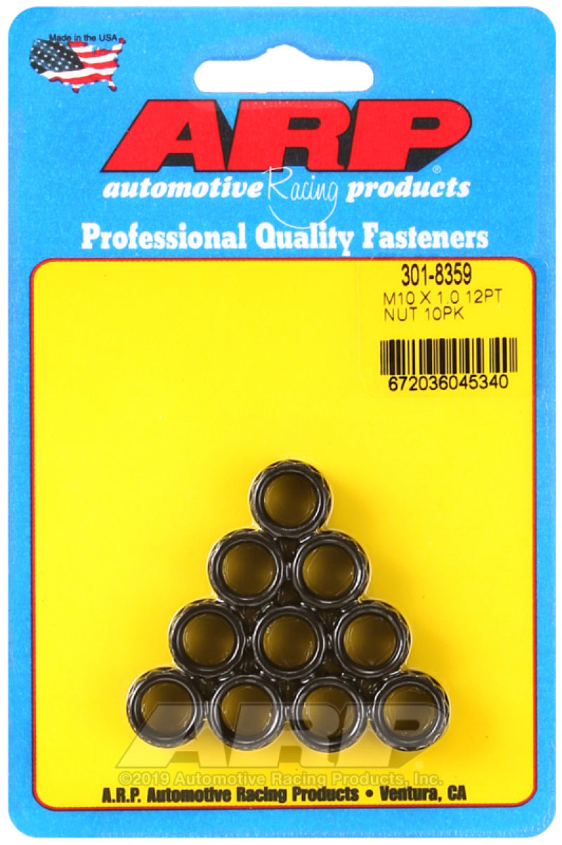 ARP M10 x 1.00 12-Point Nut Kit (Pack of 10) Hardware Kits - Other ARP
