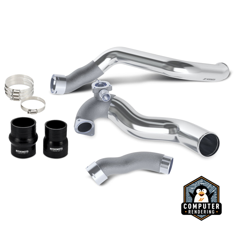 Mishimoto 2024+ Ford Mustang EcoBoost Charge Pipes - Polished Intercooler Pipe Kits Mishimoto
