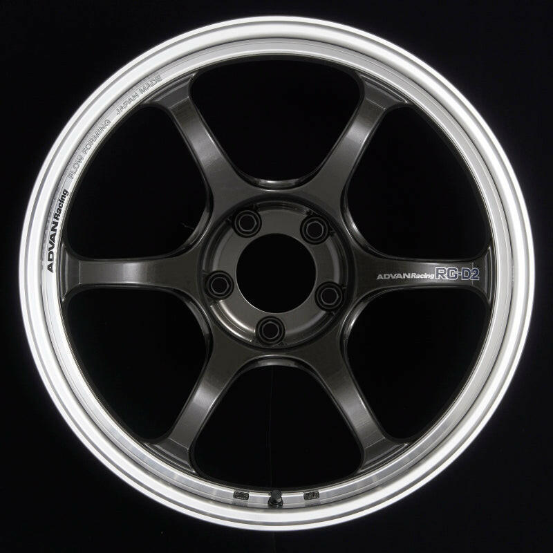 Advan RG-D2 18x9.5 +35 5x114.3 Machining and Black Gunmetallic Wheel Wheels - Cast Advan