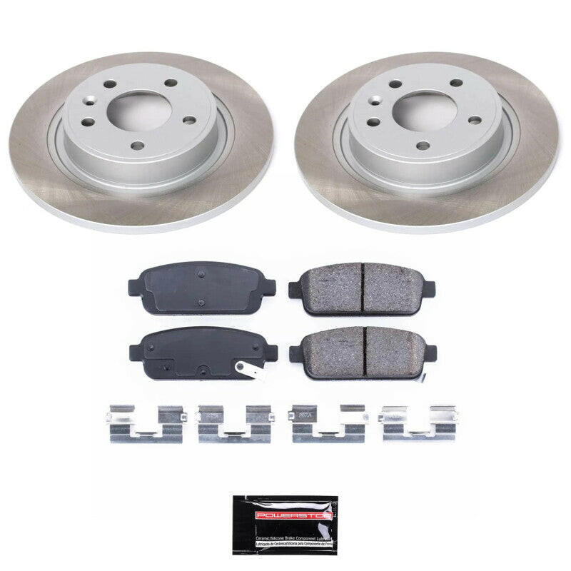 Power Stop 11-15 Chevrolet Volt Rear Semi-Coated Rotor Kit Brake Kits - Performance Blank PowerStop