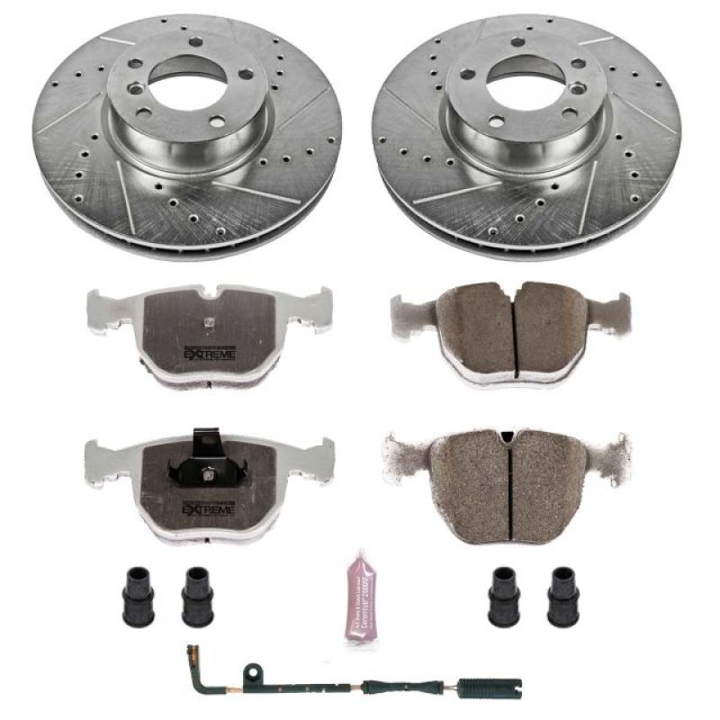 Power Stop 01-03 BMW 530i Front Z26 Street Warrior Brake Kit Brake Kits - Performance D&S PowerStop