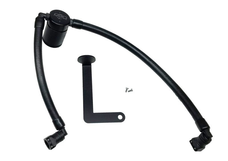 J&L 10-19 Ford Flex EcoBoost V6 Passenger Side Oil Separator 3.0 - Black Anodized Oil Separators J&L