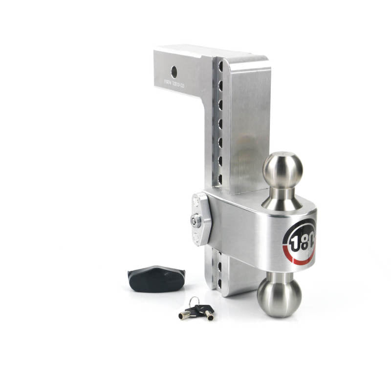 Weigh Safe 180 Hitch 10in Drop Hitch & 2.5in Shank (10K/18.5K GTWR) - Aluminum Hitch Ball Mounts Weigh Safe