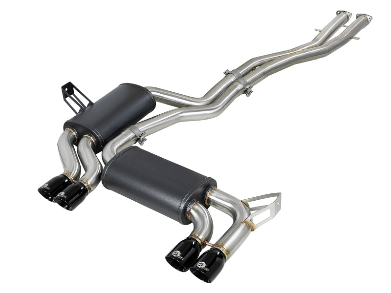 aFe MACH ForceXP 2.5 IN 304 Stainless Steel Cat-Back Exhaust System w/ Black Tips 01-06 BMW M3 (E46) Catback aFe