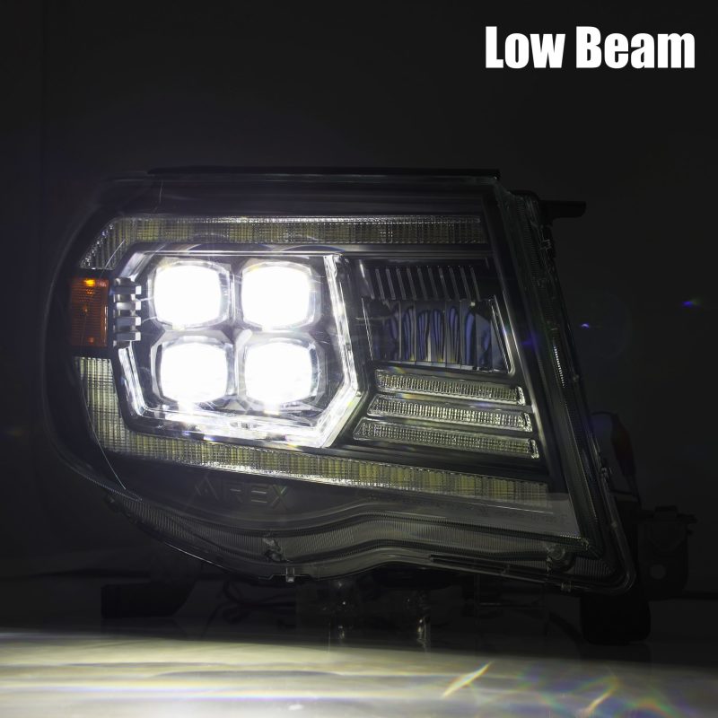 AlphaRex 05-11 Toyota Tacoma NOVA LED Projector Headlights Plank Style Black w/Activation Light/DRL Headlights AlphaRex