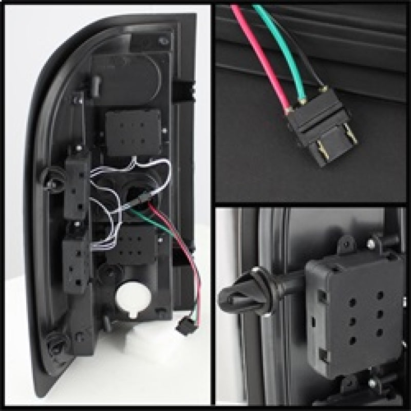 xTune Chevy Silverado 07-13 LED Tail Lights Black ALT-JH-CS07-LED-BK Tail Lights SPYDER