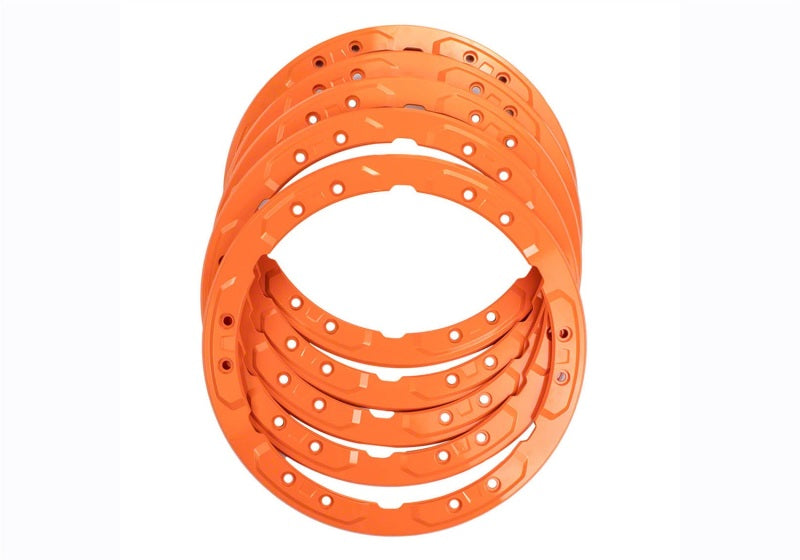 Ford Racing 2021+ Ford Bronco Functional Bead Lock Ring Kit - Orange Wheel Accessories Ford Racing