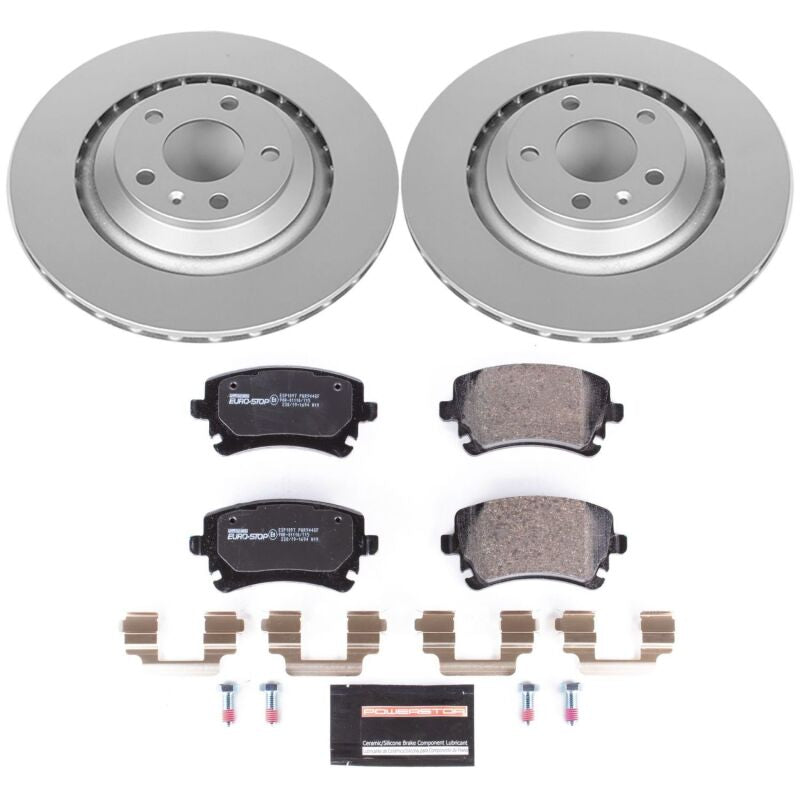 Power Stop 05-11 Audi A6 Quattro Rear Euro-Stop Brake Kit Brake Kits - OE PowerStop