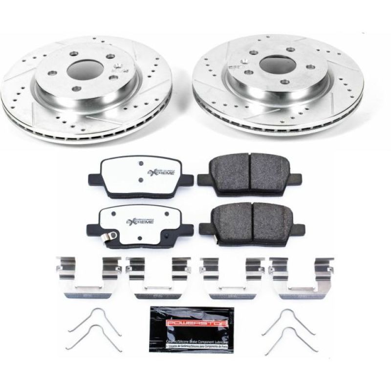 Power Stop 16-18 Cadillac CT6 Rear Z26 Street Warrior Brake Kit Brake Kits - Performance D&S PowerStop