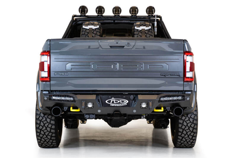 Addictive Desert Designs 21-22 Ford Raptor HoneyBadger Rear Bumper Bumpers - Steel Addictive Desert Designs