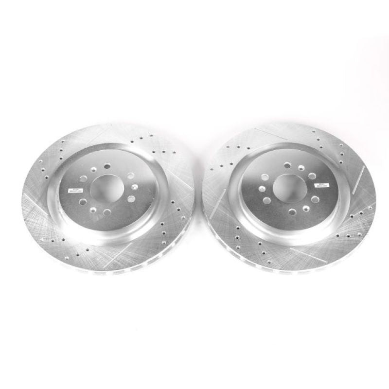 Power Stop 04-07 Cadillac CTS Rear Evolution Drilled & Slotted Rotors - Pair Brake Rotors - Slot & Drilled PowerStop