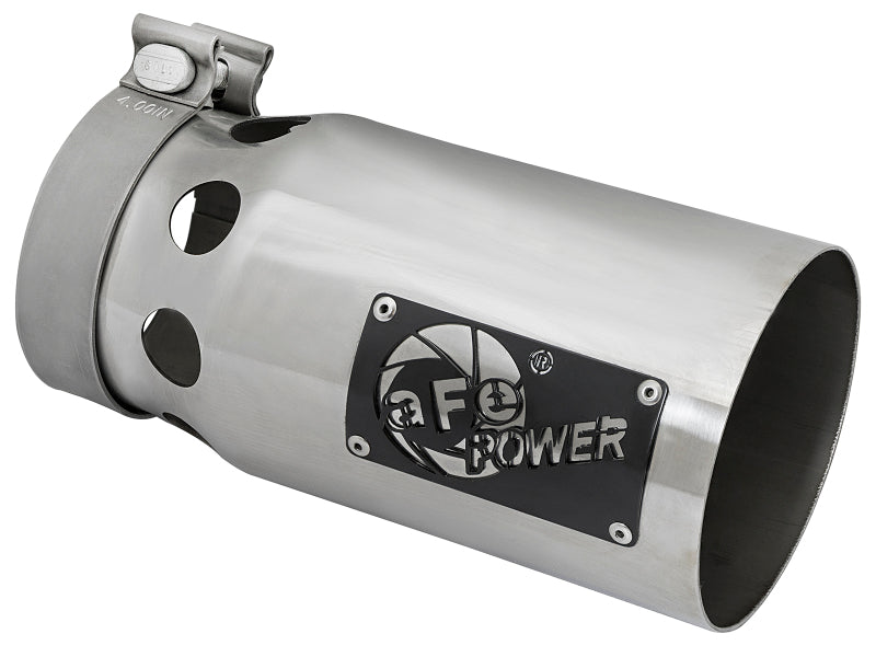 aFe Rebel XD Series Universal Exhaust Tip 4 IN Inlet x 5 IN Outlet x 10 IN L- Polished Tip Tips aFe