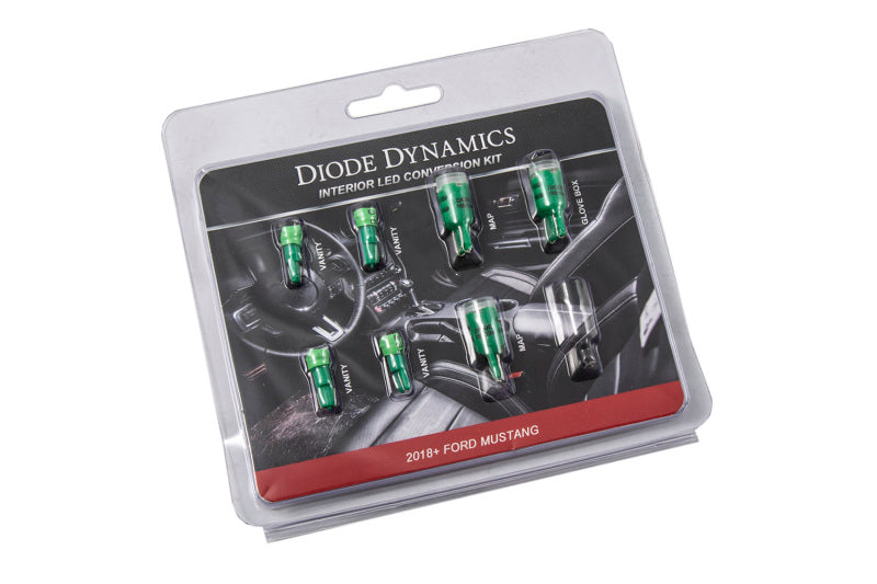 Diode Dynamics Mustang Interior LED Light Kit 18-19 Mustang Stage 1 - Green Bulbs Diode Dynamics