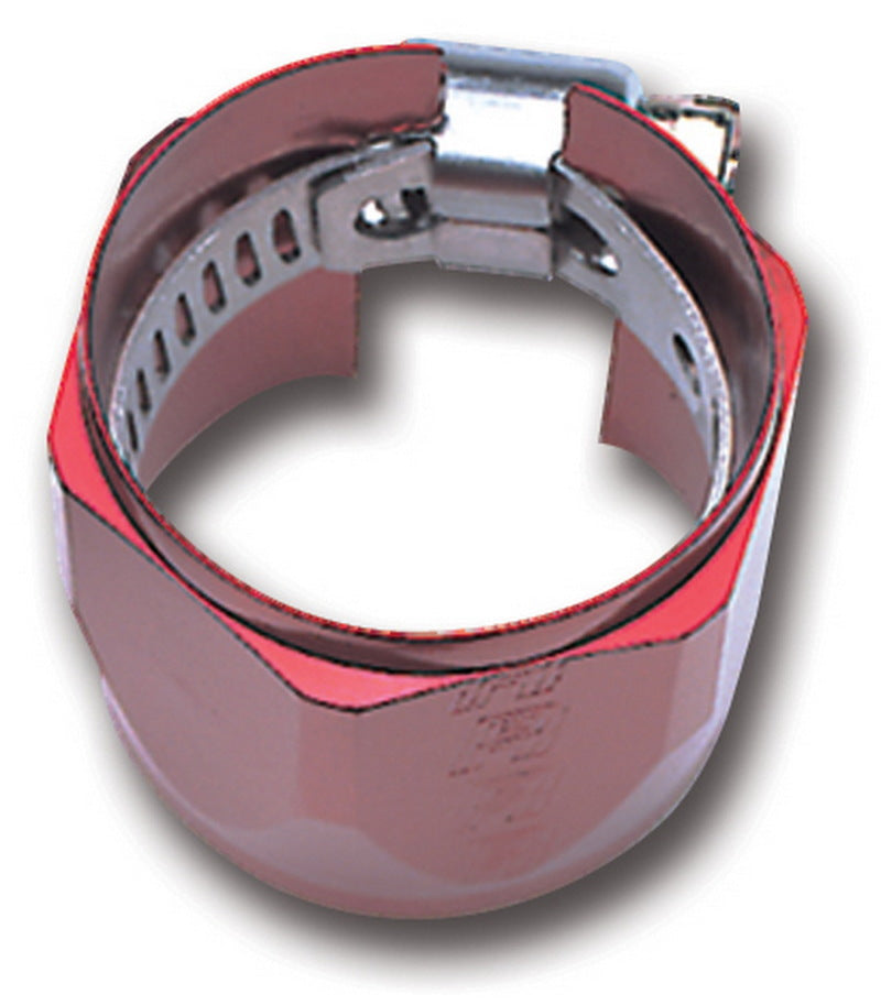 Russell Performance -6 AN Anodized Red Tube Seal Hose End For 5/16in Fuel Hose Clamps Russell