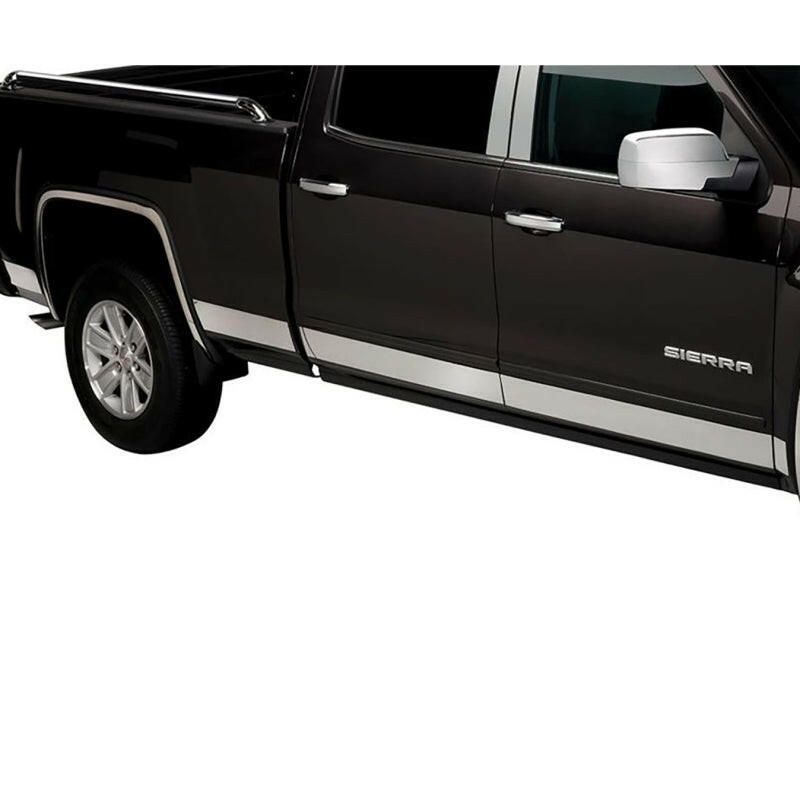 Putco 14-18 Chevy Silverado LD - Crew Cab - 5.5in Bed - 10pcs Pro Stainless Steel Rocker Panels Body Armor & Rock Rails Putco