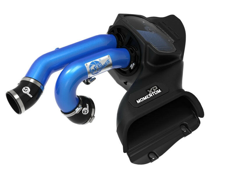 aFe 21-22 Ford F-150 Raptor V6-3.5L(tt) Momentum XP Cold Air Intake System - Blue w/ Pro 5R Filter Cold Air Intakes aFe