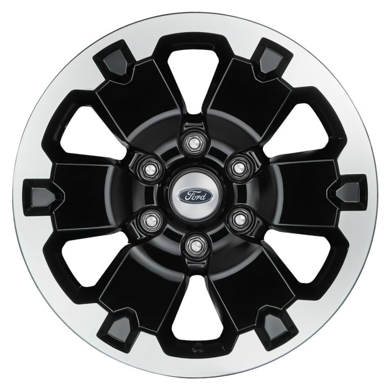 Ford Racing 19-21 Ranger 18x8in 4 Wheel Kit w/TPMS - Gloss Black w/ Machined Face Wheels - Cast Ford Racing
