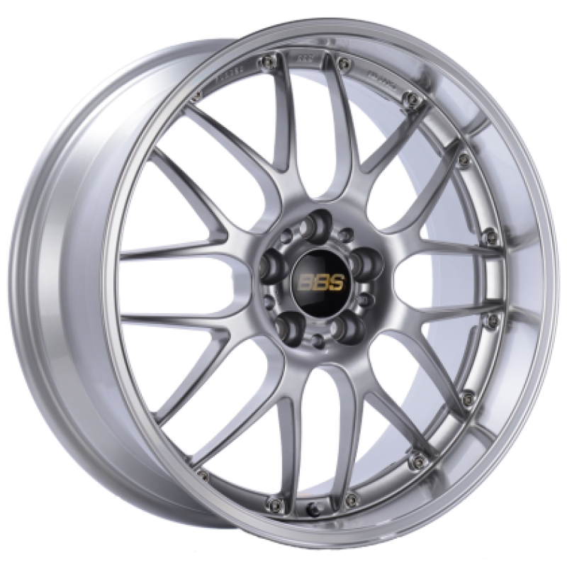 BBS RS-GT 19x9.5 5x112 ET32 Diamond Silver Center Diamond Cut Lip Wheel - 82mm PFS Required Wheels - Forged BBS