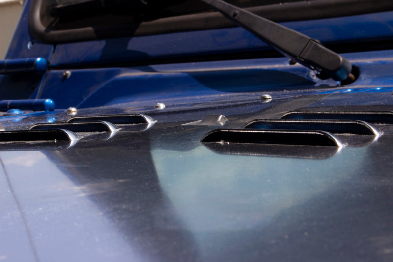 Fishbone Offroad 13-18 Jeep Wrangler JK Hood Louver - Black Hoods Fishbone Offroad