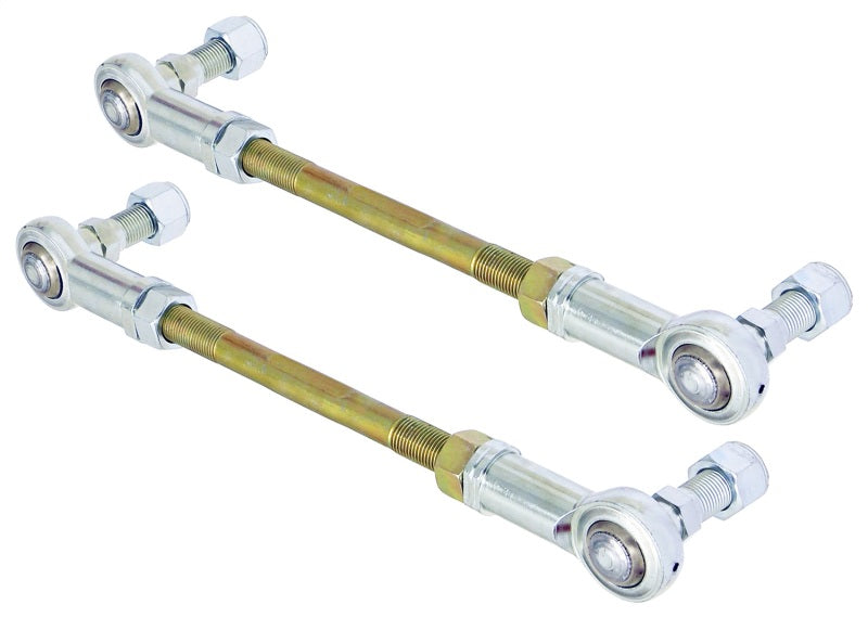 RockJock Adjustable Sway Bar End Link Kit 6 1/2in Long Rods w/ Heims and Jam Nuts pair Sway Bar Endlinks RockJock
