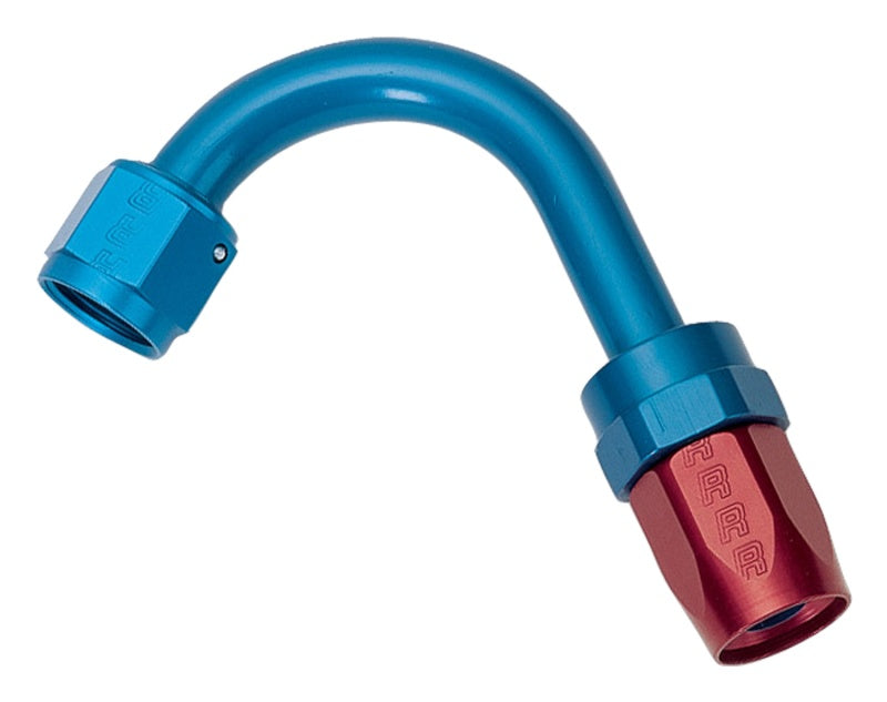 Russell Performance -12 AN Red/Blue 120 Degree Full Flow Swivel Hose End (With 1-1/4in Radius) Fittings Russell