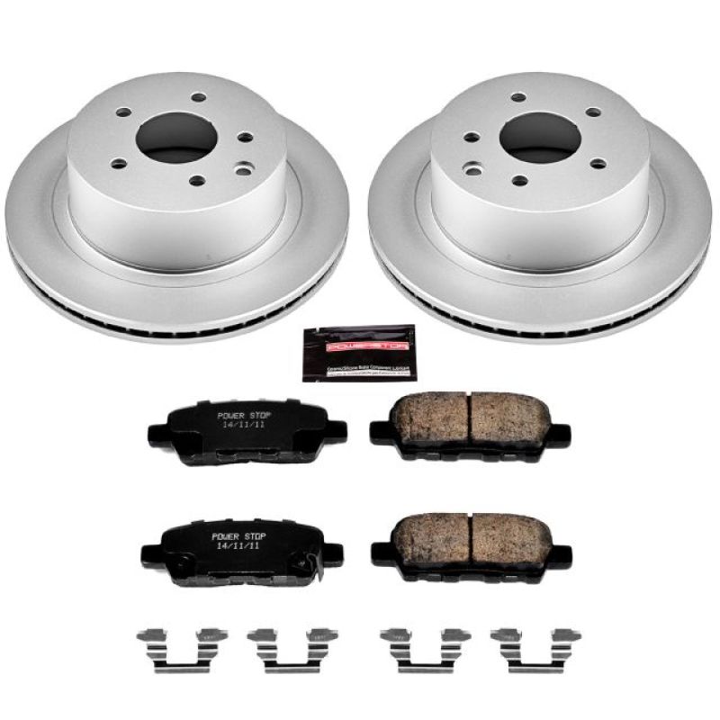 Power Stop 11-19 Nissan Leaf Rear Z17 Evolution Geomet Coated Brake Kit Brake Kits - Performance Blank PowerStop