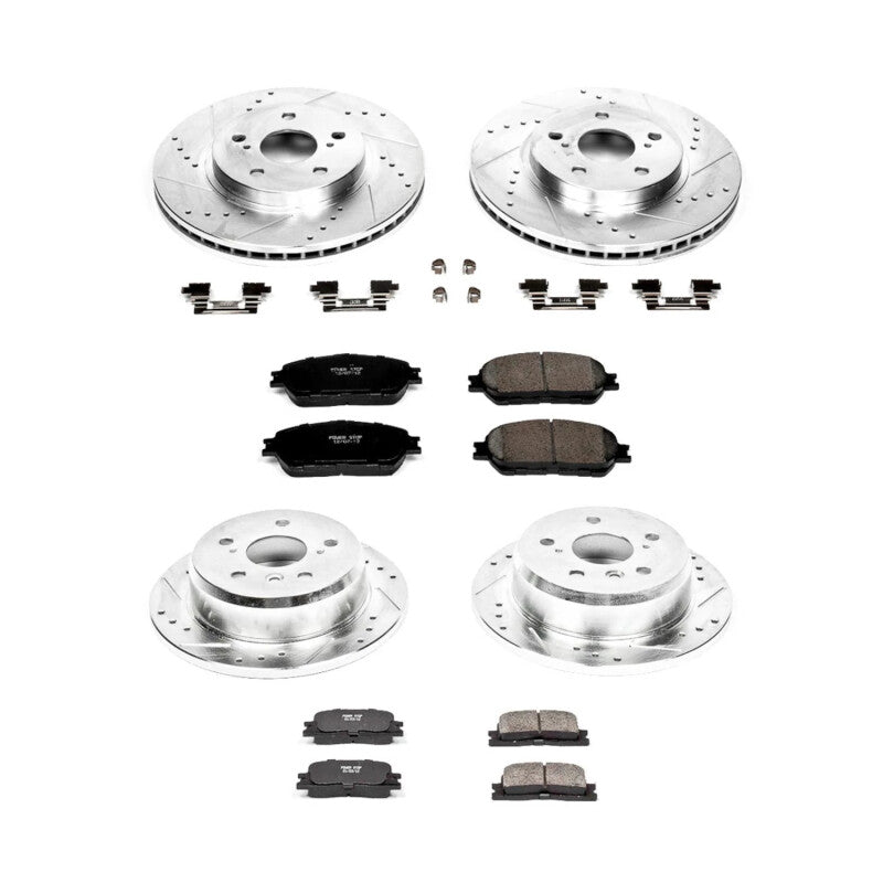 Power Stop 05-06 Toyota Camry Front and Rear Z23 Evolution Brake Kit Brake Kits - Performance D&S PowerStop