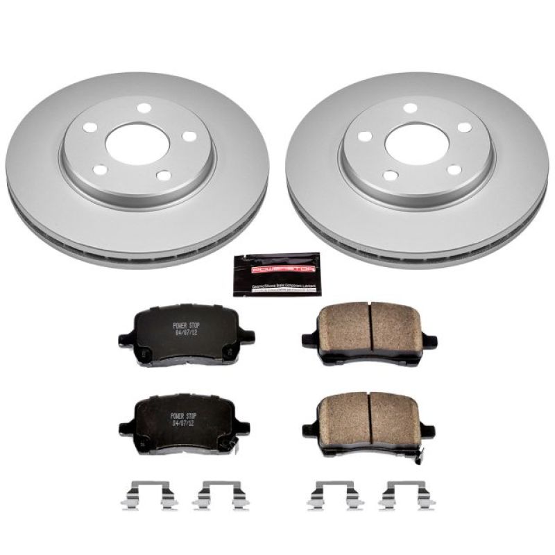 Power Stop 04-08 Chevrolet Malibu Front Z17 Evolution Geomet Coated Brake Kit Brake Kits - Performance Blank PowerStop
