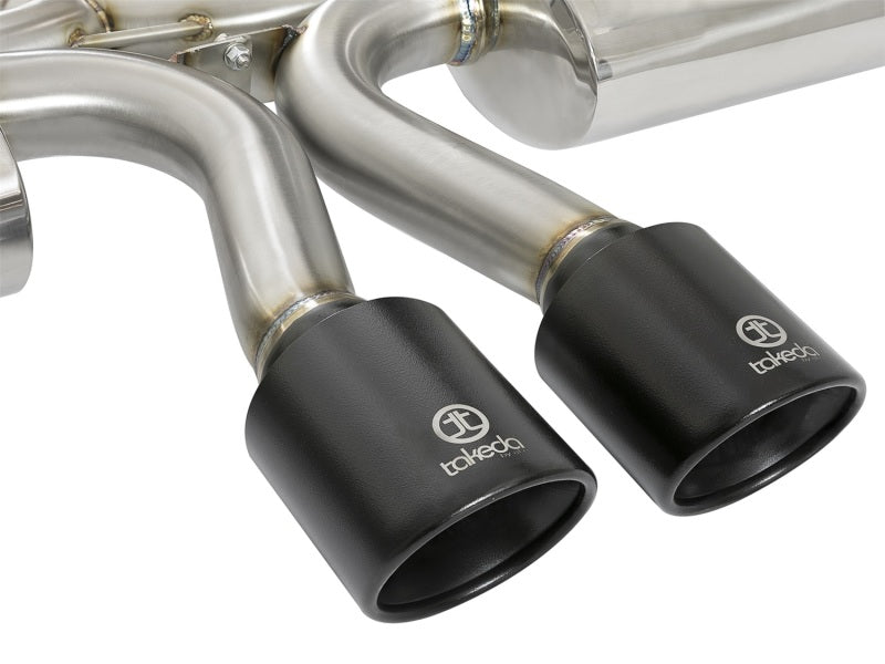 aFe Takeda 3in 304 SS Cat-Back Exhaust w/ Dual Center Black Tips 17+ Honda Civic Si (2dr) I4 1.5L Catback aFe