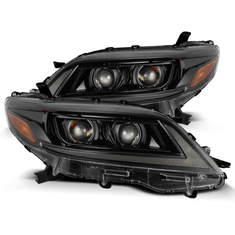 AlphaRex 11-21 Toyota Sienna PRO-Series Proj Headlights Plank Style Alpha Black w/Seq Signal/DRL Headlights AlphaRex
