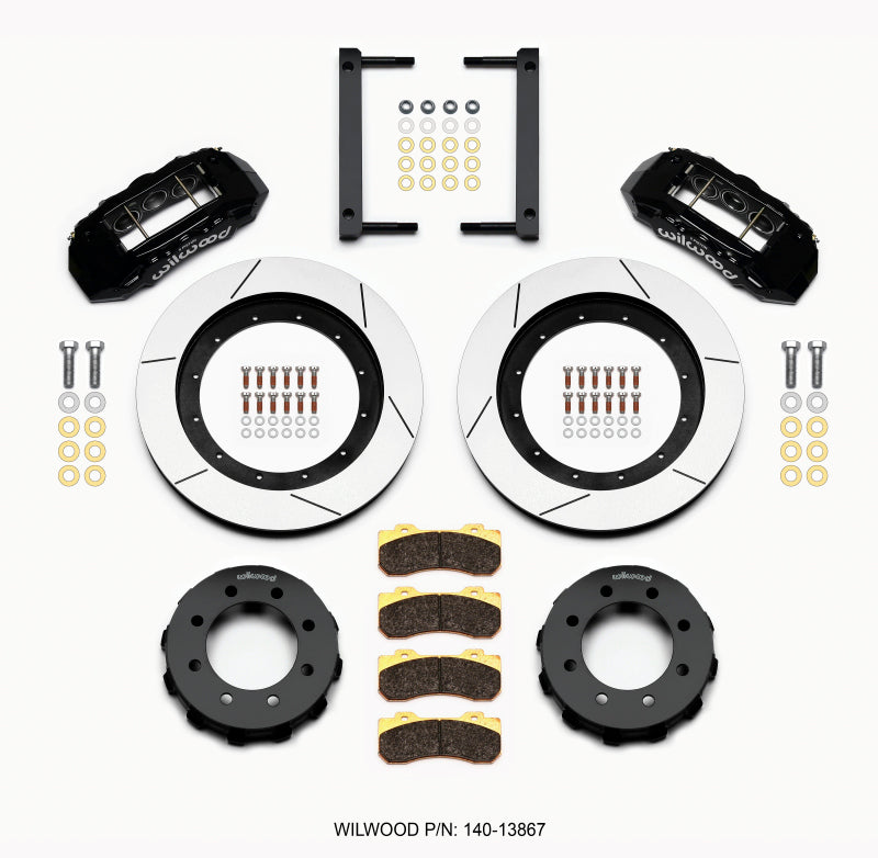 Wilwood TX6R Front Kit 16.00in Black 2005-2012 Ford F250/F350 4WD Big Brake Kits Wilwood