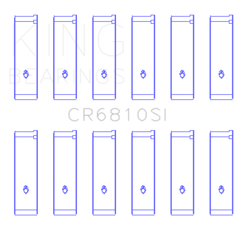 King Engine Bearings Chrysler 215 (Size .026) Connecting Rod Bearings (Set of 6) Bearings King Engine Bearings