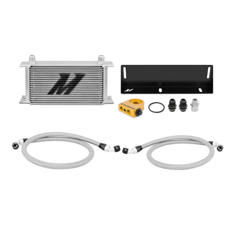 Mishimoto 79-93 Ford Mustang 5.0L Thermostatic Oil Cooler Kit - Silver Oil Coolers Mishimoto