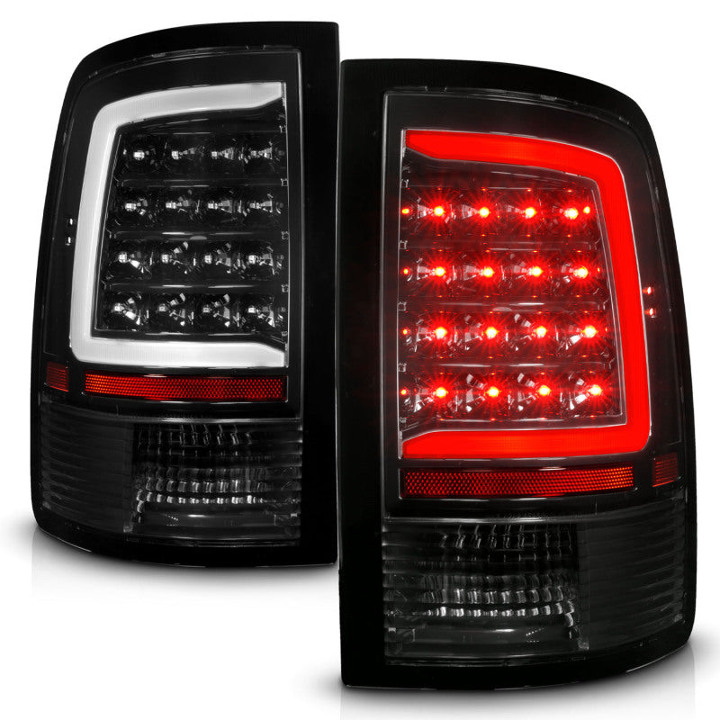ANZO 09-18 Dodge Ram 1500 Full LED Taillights w/ Sequential Black Housing/Clear Lens Tail Lights ANZO