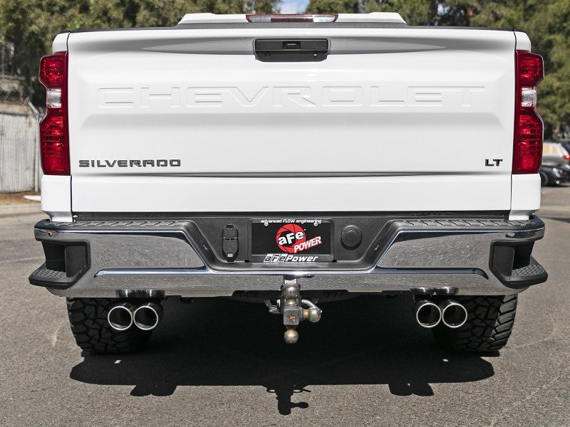 aFe Gemini XV 3in 304 SS Cat-Back Exhaust w/ Cutout 19-21 GM Silverado/Sierra 1500 V8- w/ Black Tips Catback aFe