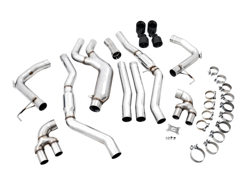 AWE Tuning 2019+ BMW M340i (G20) Track Edition Exhaust - Quad Diamond Black Tips Catback AWE Tuning