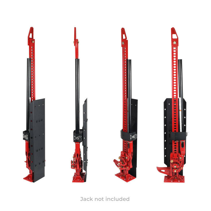 Go Rhino XRS/SRM 4-CORE Clamp Mount Kit for Hi-Lift Jack - Tex. Blk (No Drill) Jacks Go Rhino